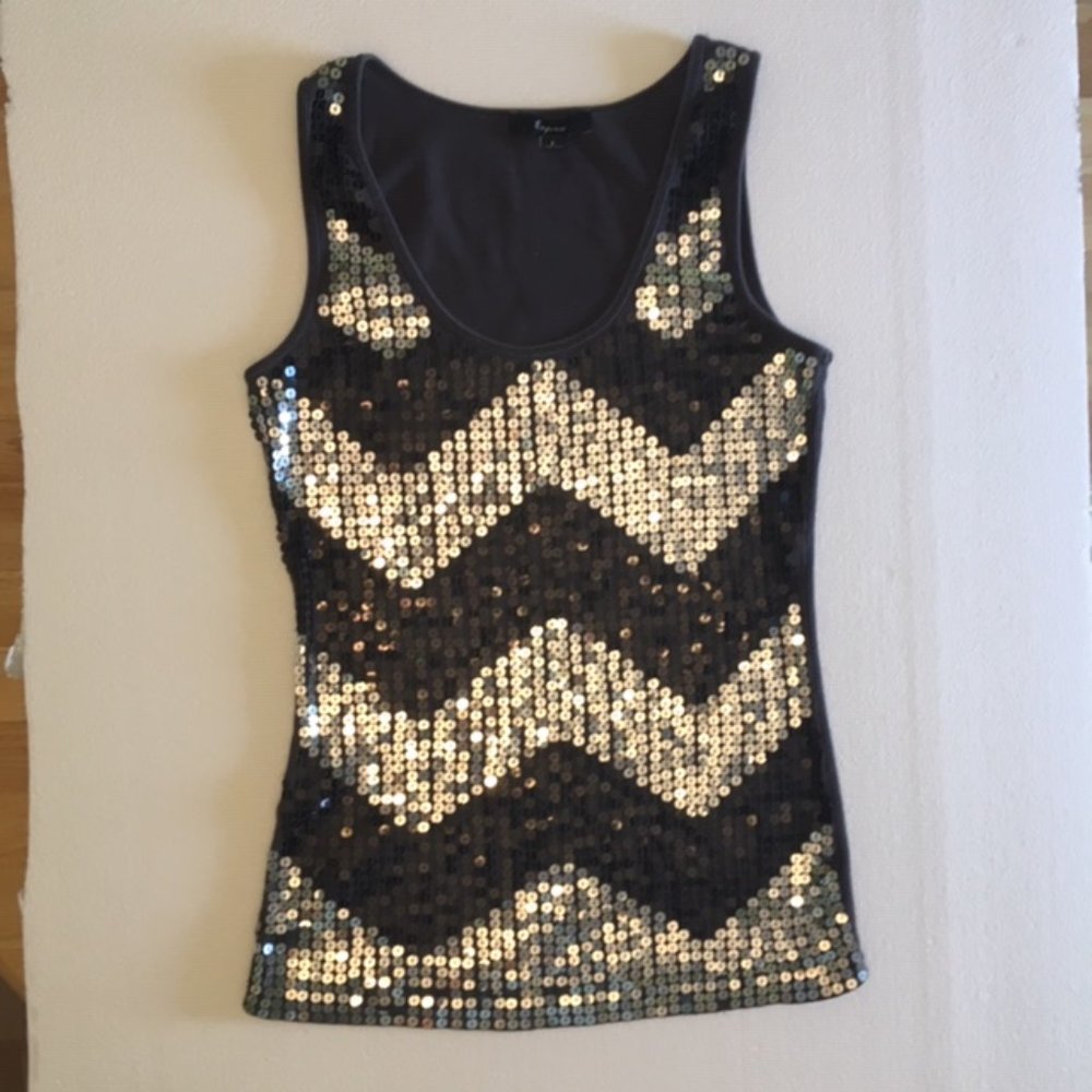 Express Sequin Tank Womens Large
